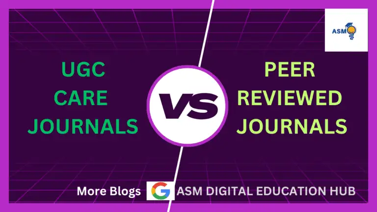 TO THE GENUINE UGC CARE vs PEER REVIEWED JOURNALS HELPFUL#1